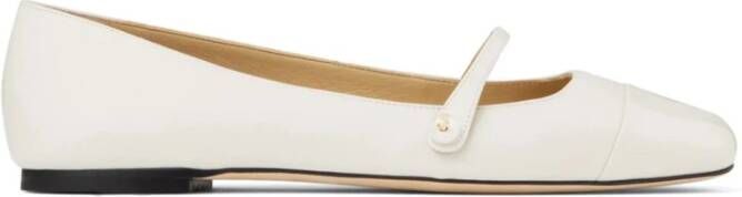 Jimmy Choo Witte platte schoenen Elegant stijl Beige Dames