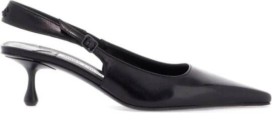 Jimmy Choo Zachte leren Slingback Decolletage Hakken Black Dames