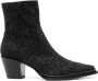 Jimmy Choo Zwarte Glitter Western Stijl Laarzen Black Dames - Thumbnail 1