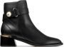 Jimmy Choo Zwarte Kalfsleren Band Teen Booties Black Dames - Thumbnail 1