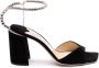 Jimmy Choo Zwarte Kristal Sandaal Black Dames - Thumbnail 1