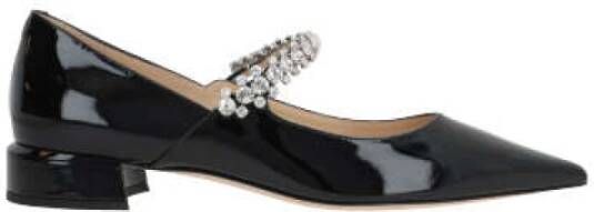 Jimmy Choo Zwarte Lakleren Ballet Flats Black Dames