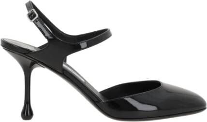 Jimmy Choo Zwarte Lakleren Slingback Hakken Black Dames