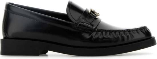 Jimmy Choo Zwarte leren loafers Black Dames