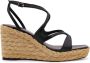 Jimmy Choo Zwarte leren sleehak sandalen met band Black Dames - Thumbnail 1