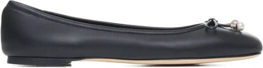 Jimmy Choo Elme Ballerina Flats met kristalversierde parels Black Dames