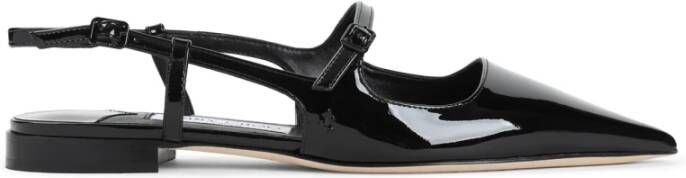 Jimmy Choo Zwarte platte schoenen voor vrouwen Black Dames