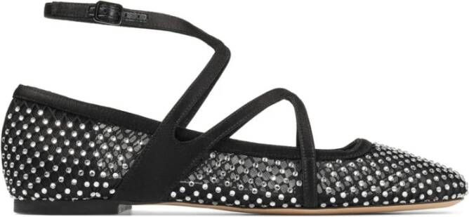 Jimmy Choo Zwarte platte schoenen voor vrouwen Black Dames