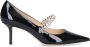 Jimmy Choo Zwarte leren pump met kristallen Black Dames - Thumbnail 1