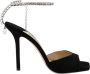 Jimmy Choo Zwarte Suède Sandalen met Verstelbare Enkelband Black Dames - Thumbnail 11