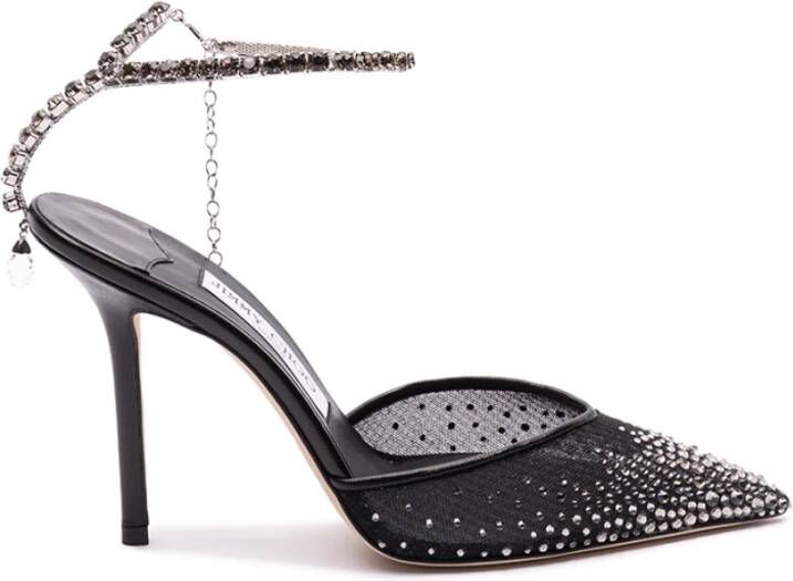 Jimmy Choo Zwart Rook Saeda 100 Black Dames