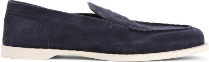 John Lobb Blauwe Loafer Schoenen voor Mannen Blue Heren