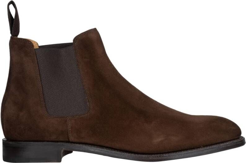 John Lobb Donkerbruine Suède Stijlvolle Schoenen Brown Heren