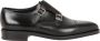 John Lobb Zwarte Leren Dubbele Gesp Loafers Black Heren - Thumbnail 1