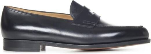 John Lobb Zwarte Loafer Schoenen Elegante Stijl Black Heren