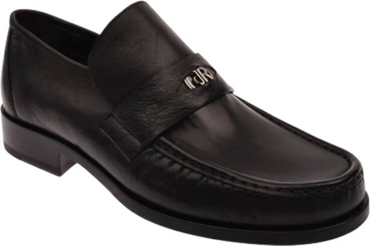 John Richmond Leren Loafers Black Heren