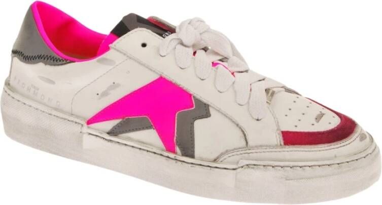 John Richmond Multicolor Leren Sneakers White Dames