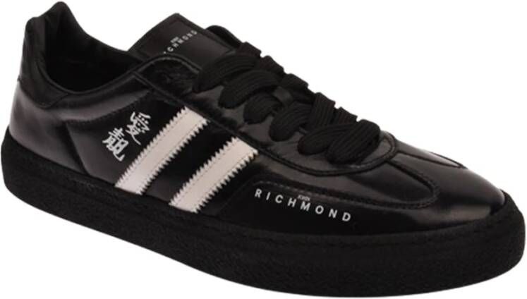 John Richmond Sneaker met contrasterende lijnen Black Heren