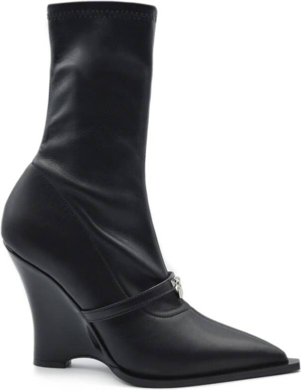 John Richmond Stijlvolle Tronchetto Laarzen met 10cm Hak Black Dames