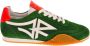 John Richmond Tricolor Logo Sneakers Ronde Neus Rubberen Zool Green Heren - Thumbnail 1