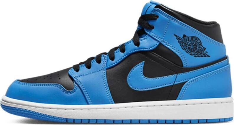 Jordan Blauwe Mid Sneakers Klassieke Stijl Blue Heren