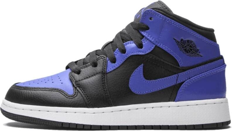 Jordan 1 Mid Heren Schoenen Black Leer Foot Locker