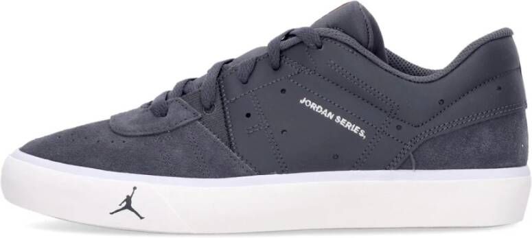 Jordan Lage Sneaker Antraciet Rood Wit Zeilen Black Heren