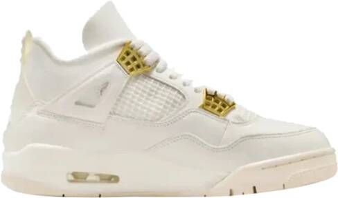 Jordan Metallic Gold Retro Sneakers White Unisex