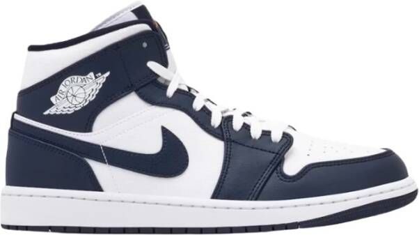 Jordan Mid Obsidian Sneaker Wit Blauw Goud Blue Heren