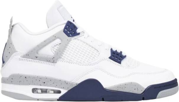 Jordan Midnight Navy Retro 4 Sneakers White Heren