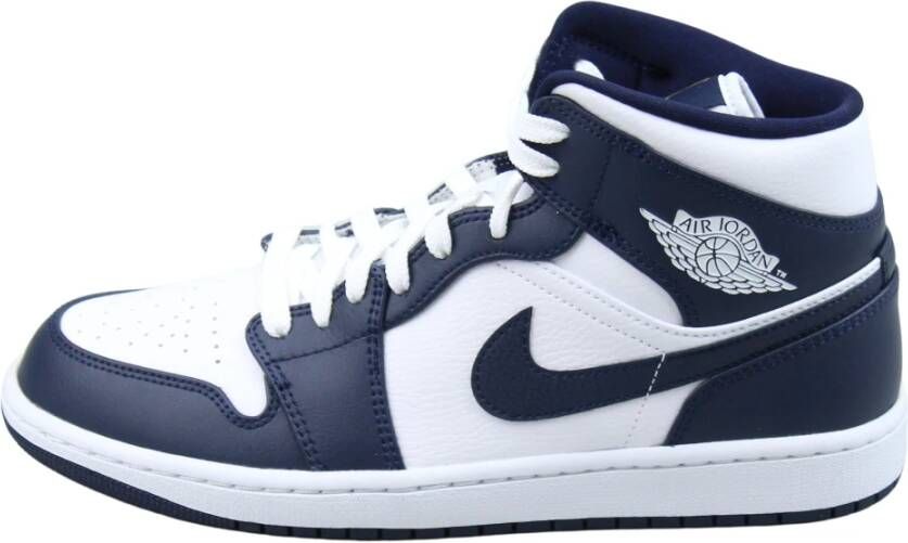 Jordan Navy Blauwe Mid-Top Sneakers Blue Heren