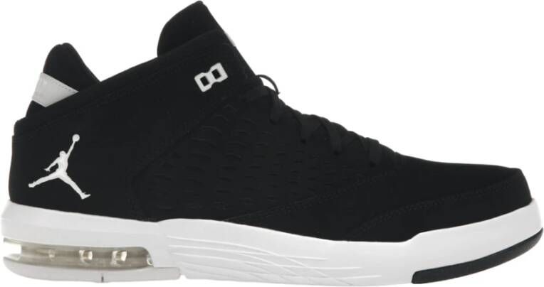 Nike Zwarte Leren Basketbalschoenen Black Heren