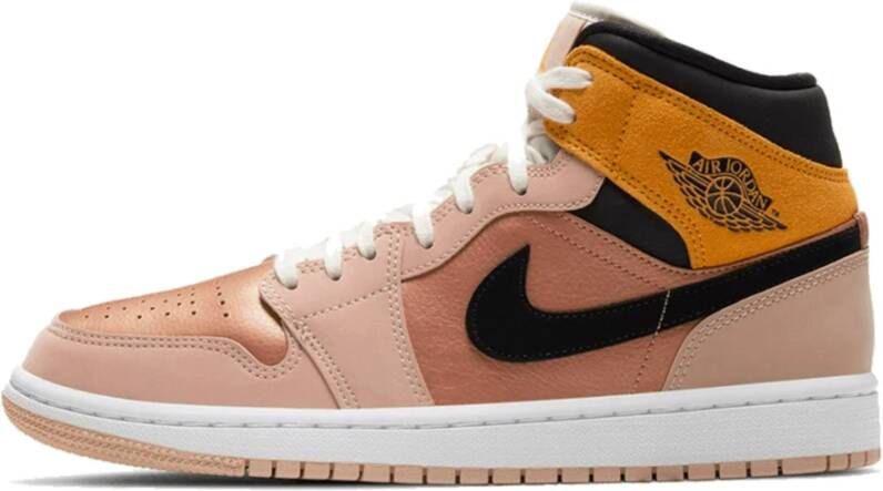 Jordan 1 Mid Dames Schoenen Beige Leer Synthetisch Foot Locker