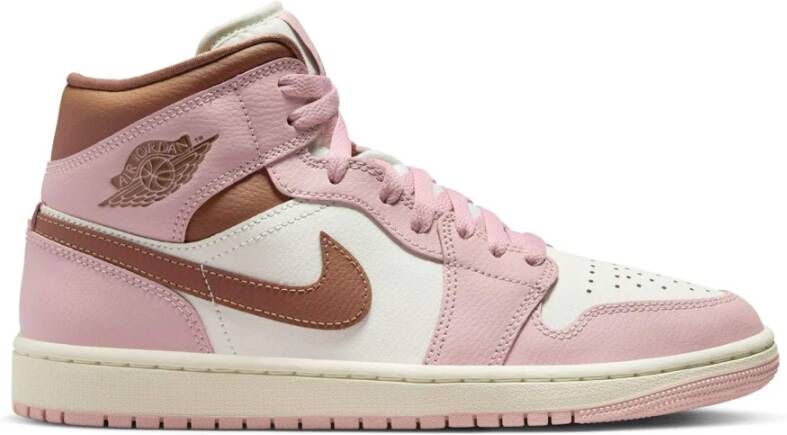 Jordan Roze Oxford Bruin Mid Sneakers Pink Dames