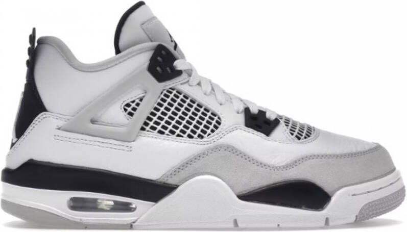 Jordan Militair Zwart Retro 4 Sneakers (Gs) Grijs Dames