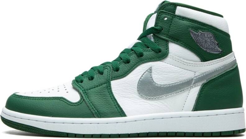 Jordan Air 1 Retro High Og Basketball Schoenen gorge green metallic silver white maat: 40.5 beschikbare maaten:40.5