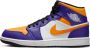 Jordan Air 1 Mid(Gs ) Dark Concord Taxi White Black Schoenmaat 36+ Shoes grade school DQ8423 517 - Thumbnail 1