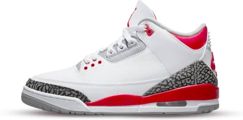 Jordan 3 Retro Fire Red (2022) (Gs) Wit Unisex - Foto 1