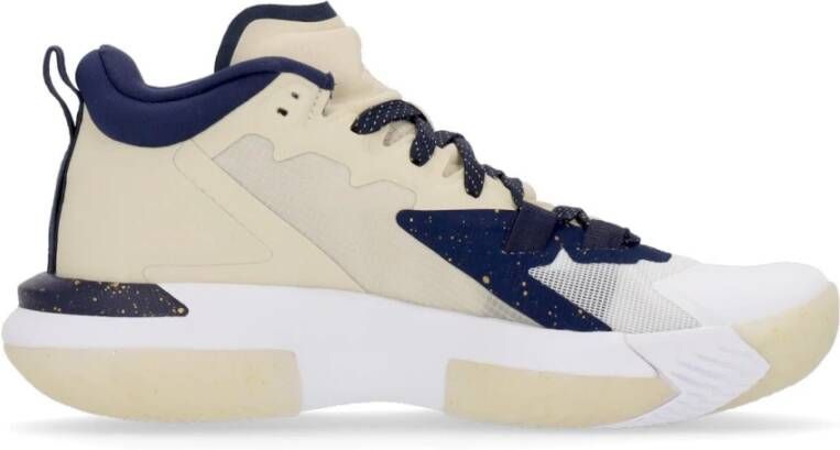 Jordan Zion 1 Fossil Midnight Navy White Metallic Gold Schoenmaat 40 1 2 Basketball Performance Mid DA3130 241