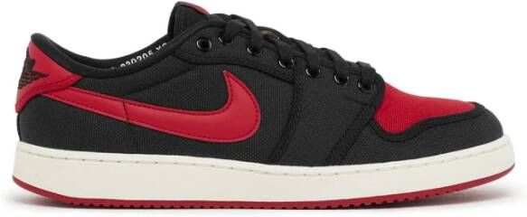 Jordan Zwarte Low QS 'Bred' Sneakers Black Heren