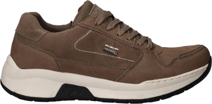 Josef Seibel Taupe Leren Sneaker met TopdryTex Gray Heren