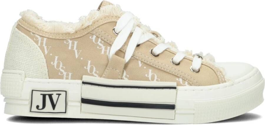 Josh V Beige Canvas Lage Sneaker Beige Dames