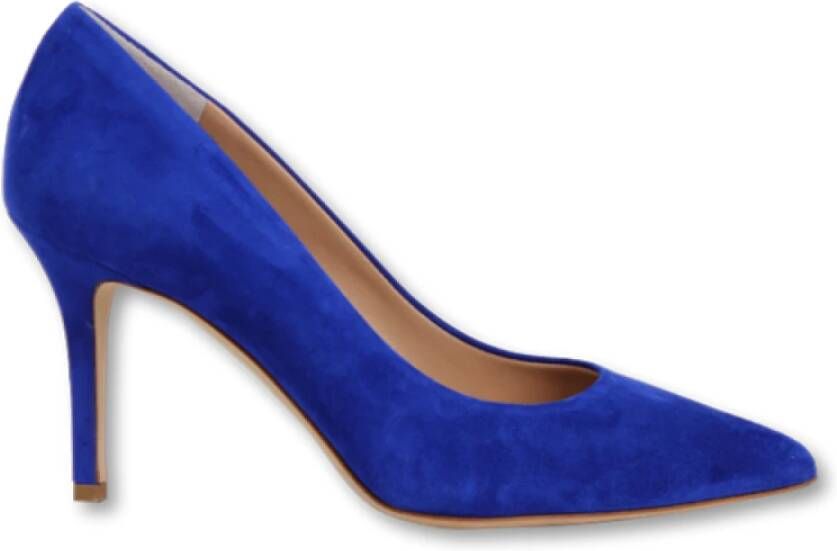 Julie Dee Blauwe Suède Klassieke Pump Blue Dames