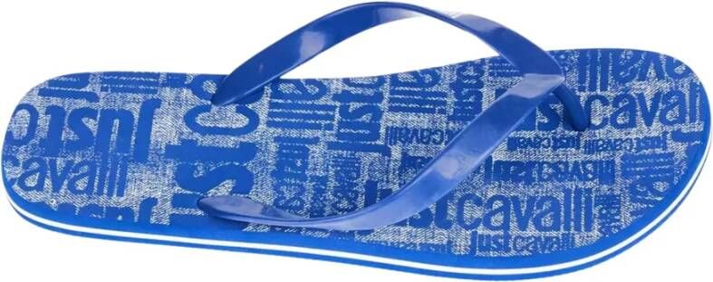 Just Cavalli Blauwe Logo Flip Flop Sandaal Blue Heren