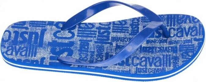 Just Cavalli Heren Logo Flip-Flops Strandkleding Blue Heren