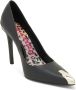 Just Cavalli Metalen Detail Puntige Neus Pumps Black Dames - Thumbnail 6