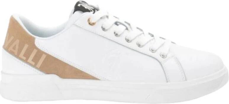 Just Cavalli Witte Leren Sneakers White Heren