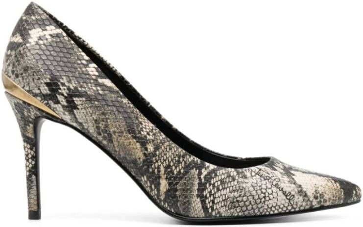 Just Cavalli Platte Schoenen Python Effect Gouden Detail Multicolor Dames