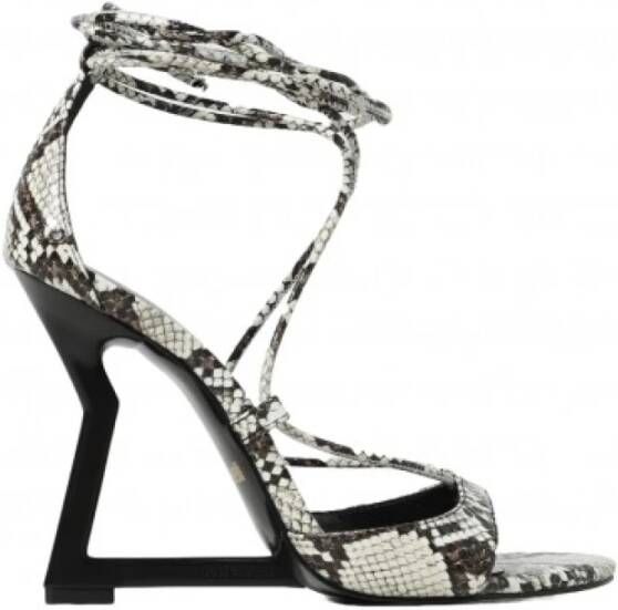 Just Cavalli Python Hak Sandalen met Enkelveters Multicolor Dames