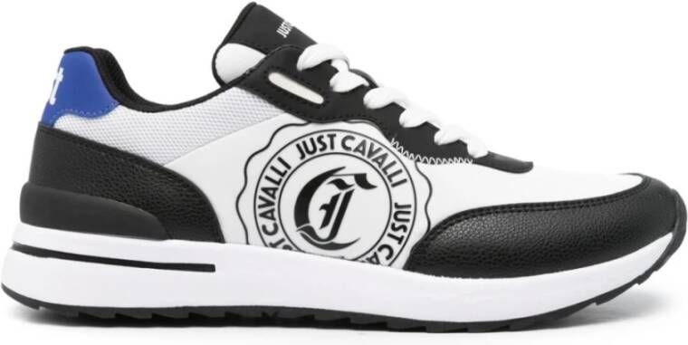 Just Cavalli Witte Sneakers met Cordura+Mesh+Grainy Pu+Gummy Multicolor Heren